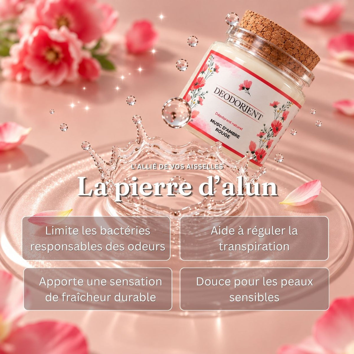 Deodorant Musc Ambre Rouge 🌸