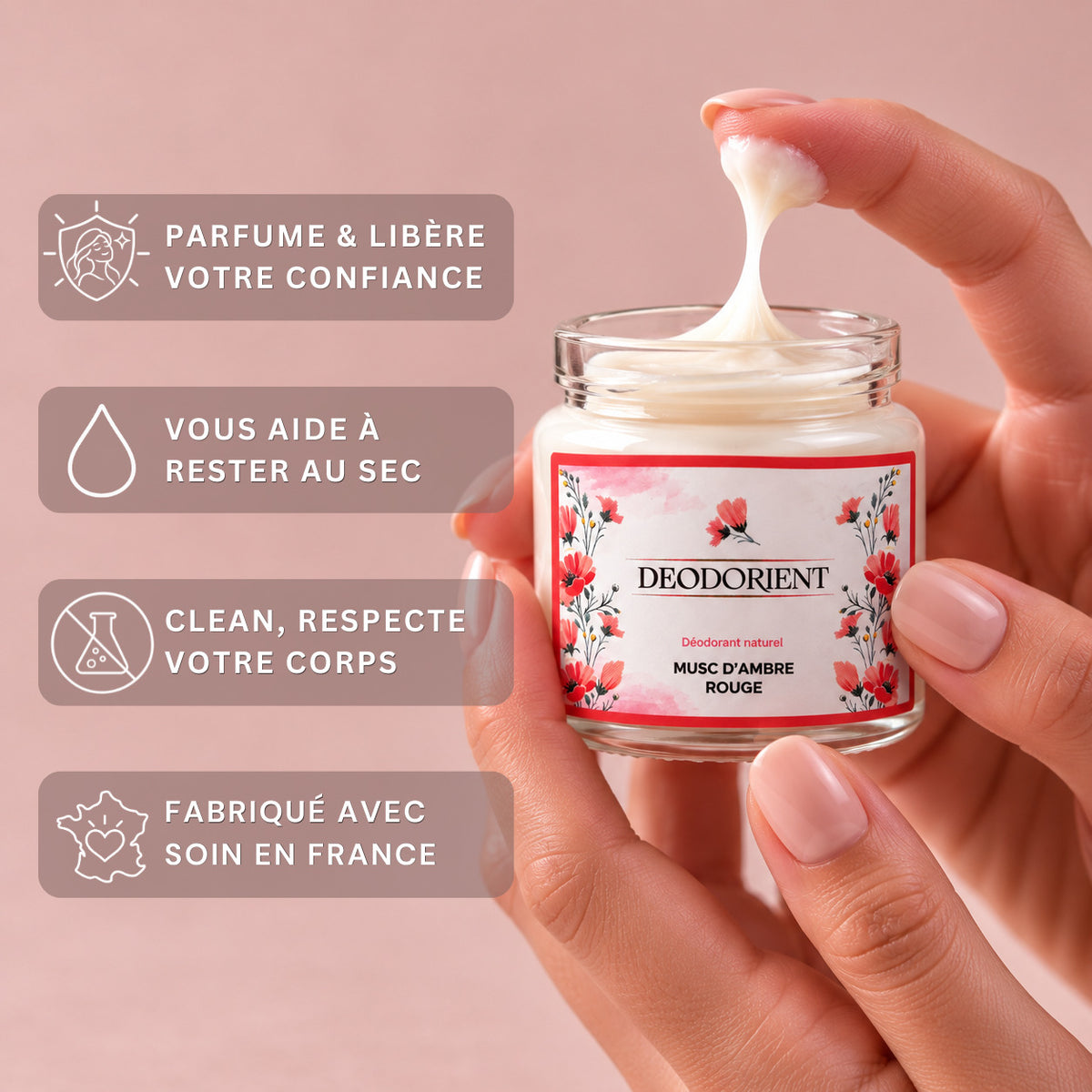 Deodorant Musc Ambre Rouge 🌸