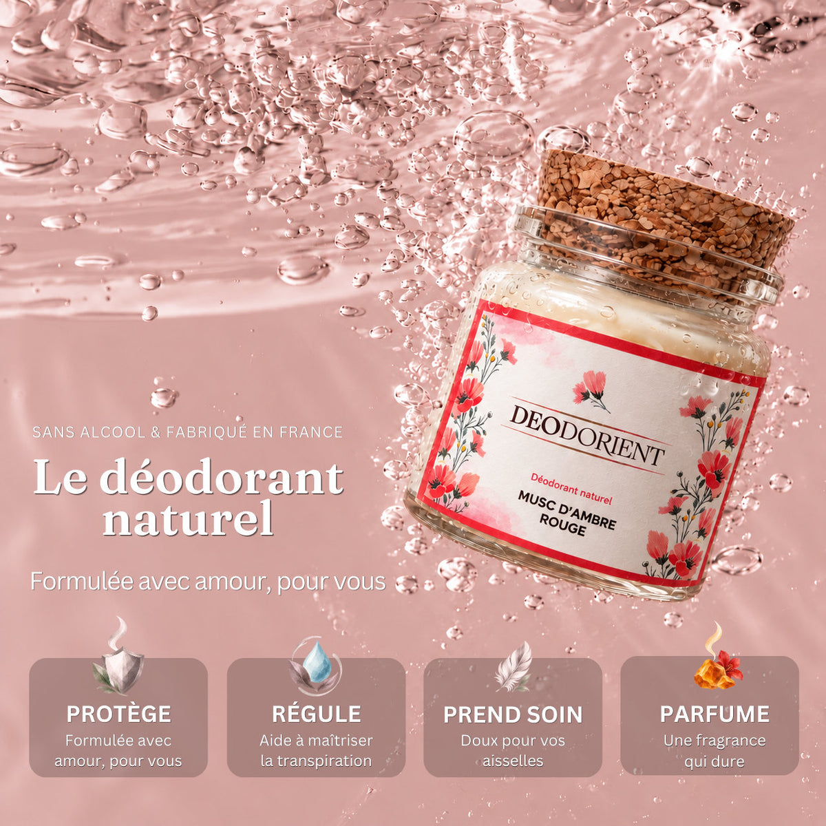Deodorant Musc Ambre Rouge 🌸