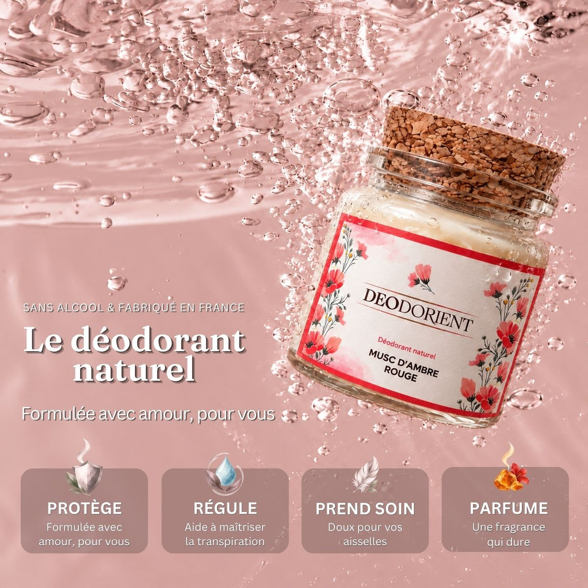 Deodorant Musc Ambre Rouge 🌸